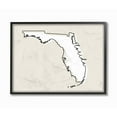 thumbnail image 1 of Stupell Industries Florida Home State Map Neutral Print Design Framed Giclee Texturized Art by Daphne Polselli, 1 of 8