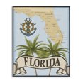 thumbnail image 1 of Stupell Industries Florida Map Palm Trees Black Framed Giclee Art design by Marcus Prime, 20 x 16, 1 of 8