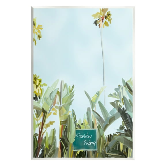 Stupell Industries Florida Palms Botanicals Botanical & Floral Painting Unframed Art Print Wall Art, 10 x 15