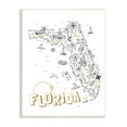 thumbnail image 1 of Stupell Industries Florida State Drawing Destinations Map Diagram Graphic Art Unframed Art Print Wall Art, 13x19, by Ziwei Li, 1 of 5