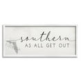 thumbnail image 1 of Stupell Industries Florida State Outline Southern As All Get Out Quote Typography Painting White Framed Art Print Wall Art, 10 x 24, 1 of 5