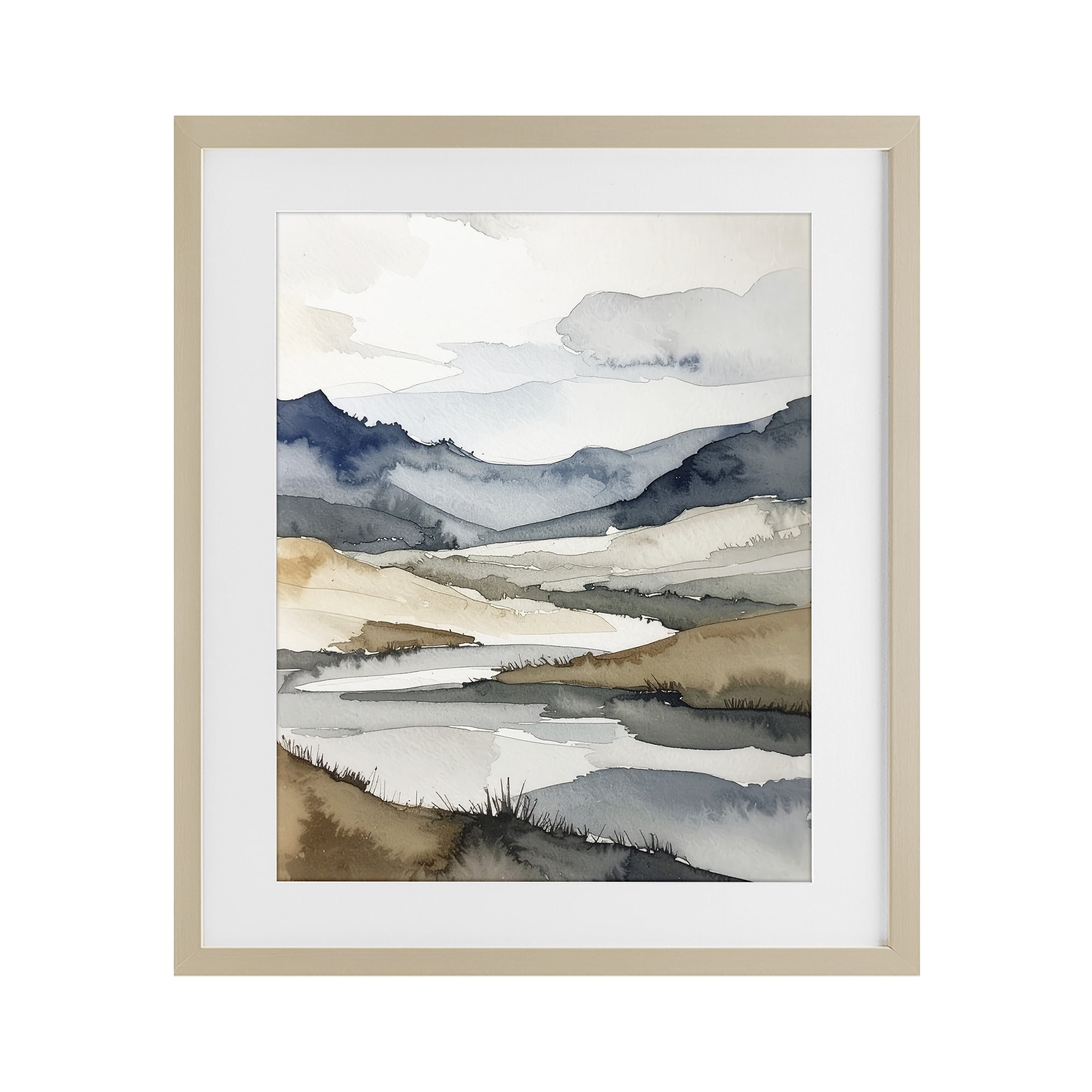 Stupell Industries Flow Of Water River Birch Framed Print Under Glass, design by Alonza Saunders
