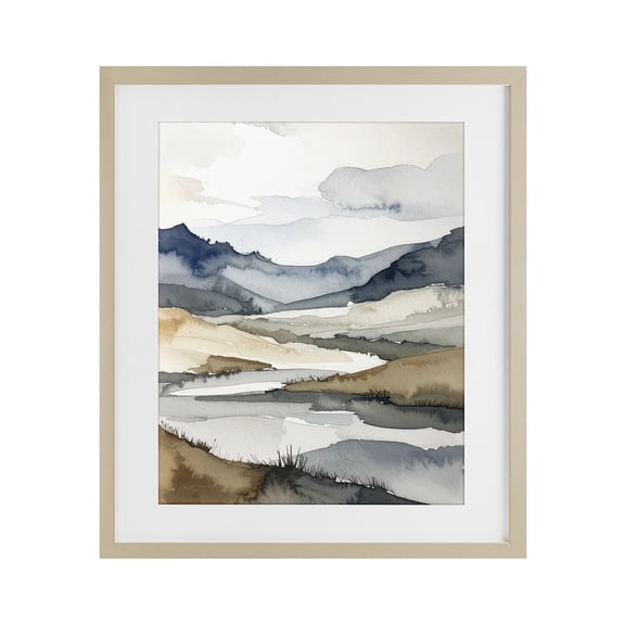 Stupell Industries Flow Of Water River Birch Framed Print Under Glass, design by Alonza Saunders