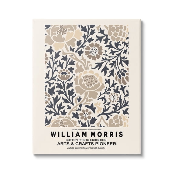 Stupell Industries Flower Blossom Silhouettes Pattern Exhibition Flyer Canvas Wall Art, 16 x 20, Design by Ros Ruseva