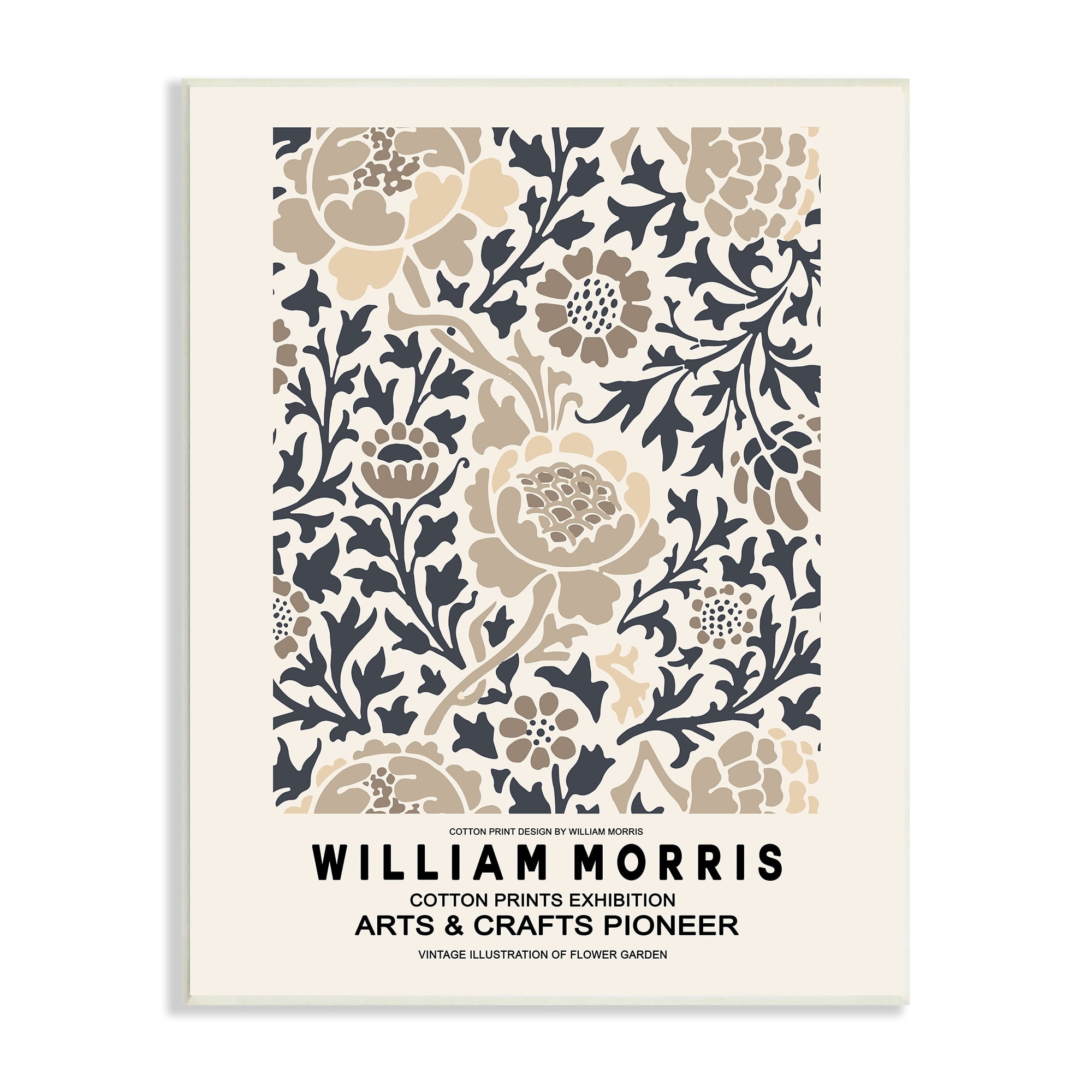 Stupell Industries Flower Blossom Silhouettes Pattern Exhibition Flyer Wood Wall Art, 10 x 15, Design by Ros Ruseva