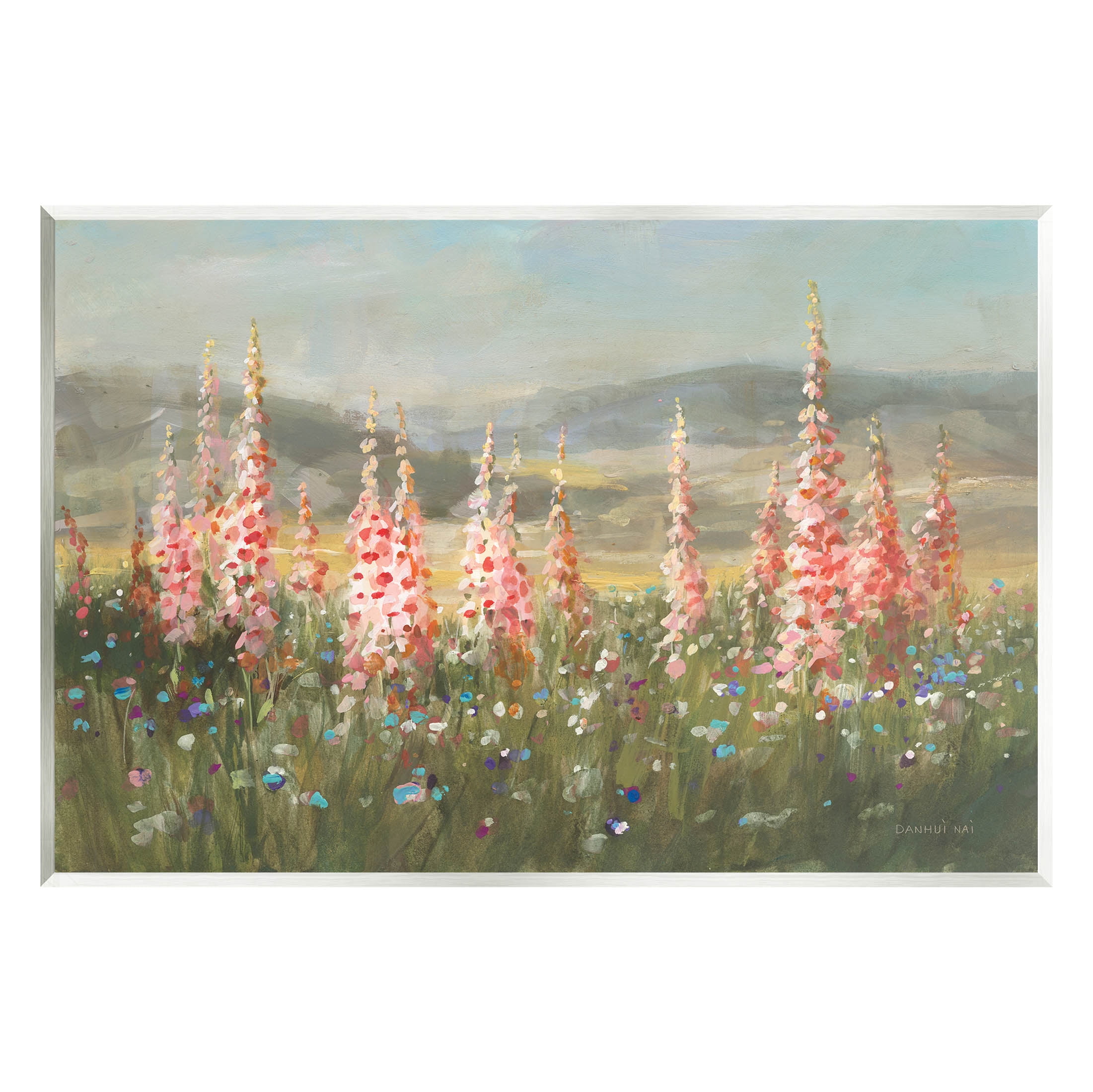 Stupell Industries Flower Blossoms Vast Rural Meadow Painting Unframed Art Print Wall Art, Design by Danhui Nai