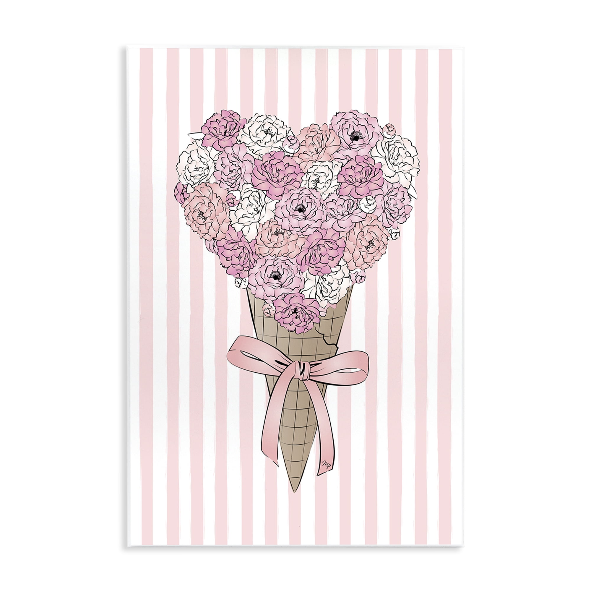 Stupell Industries Flower Bouquet Ice Cream Food & Beverage Painting Unframed Art Print Wall Art, 13 x 19