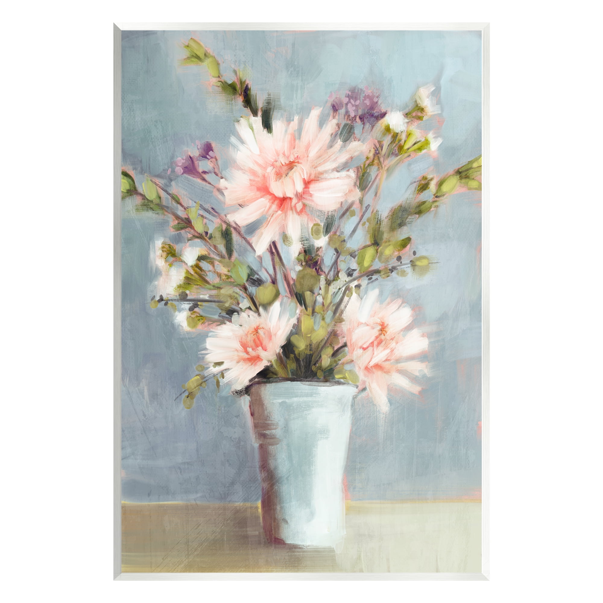 Stupell Industries Flower Bouquet Pink Blooms Botanical & Floral Painting Unframed Art Print Wall Art