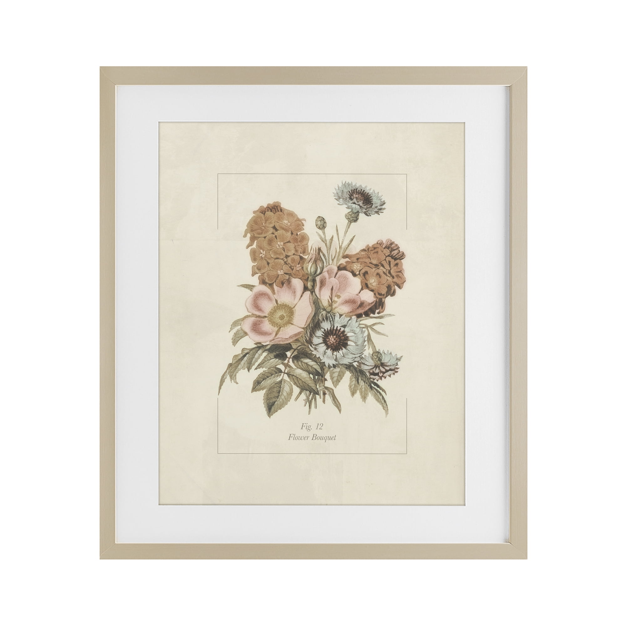 Stupell Industries Flower Bouquet Vintage Blossoms Birch Framed Print Under Glass, design by Dan Meneely