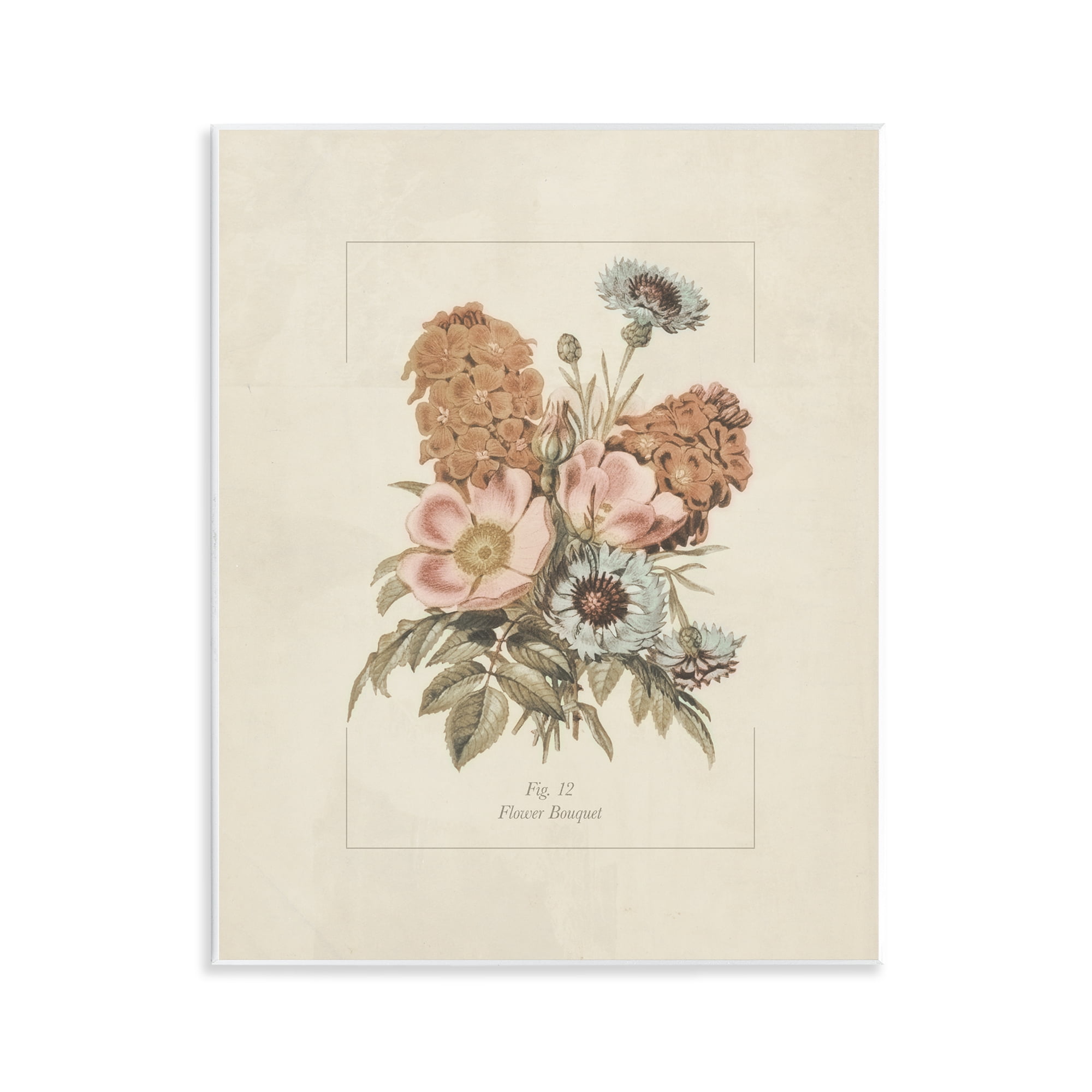 Stupell Industries Flower Bouquet Vintage Blossoms Wall Plaque Art, design by Dan Meneely