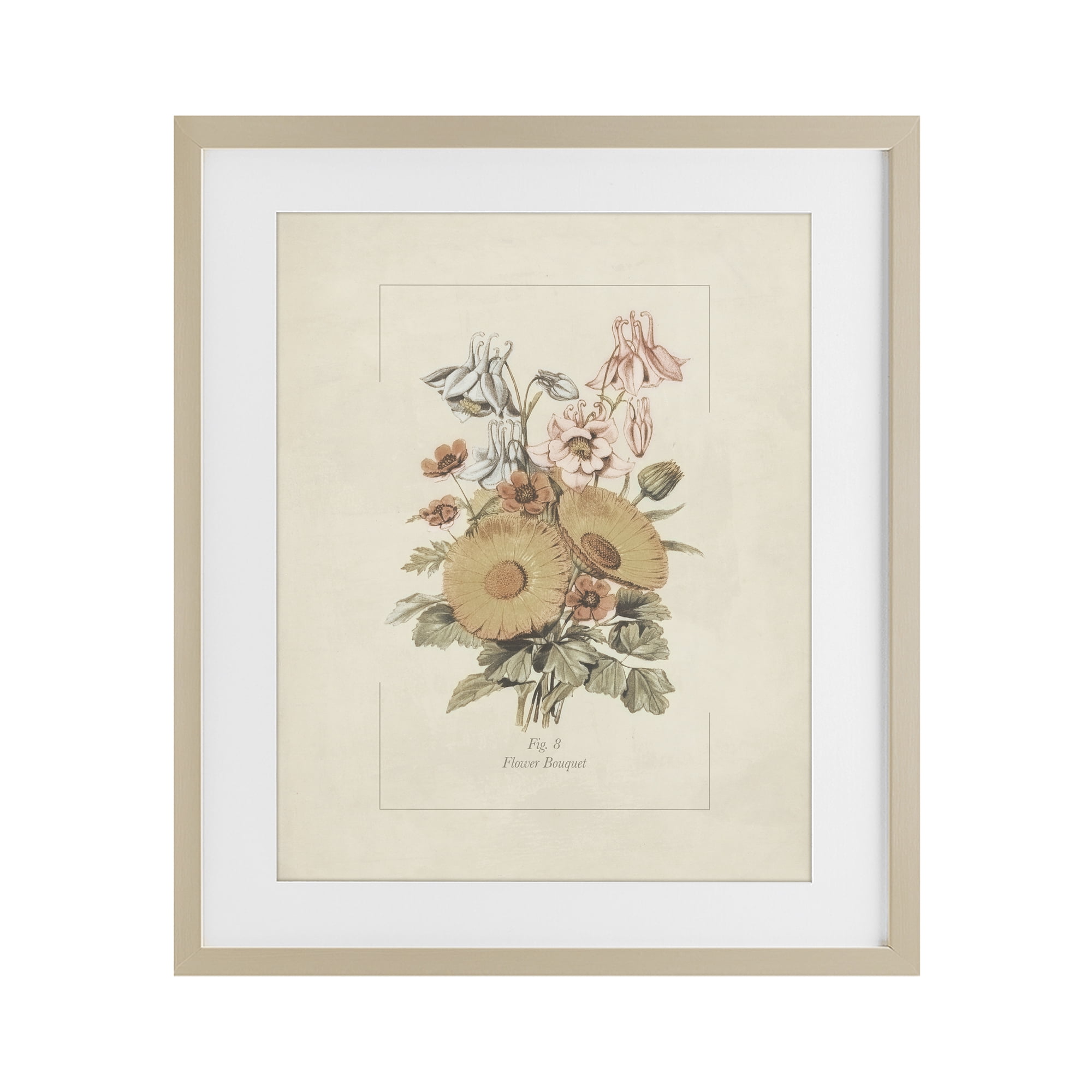Stupell Industries Flower Bouquet Vintage Garden Birch Framed Print Under Glass, design by Dan Meneely