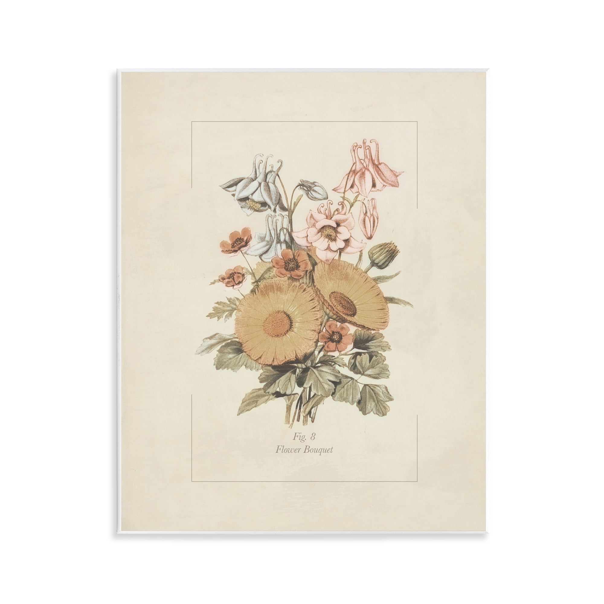 Stupell Industries Flower Bouquet Vintage Garden Wall Plaque Art, design by Dan Meneely