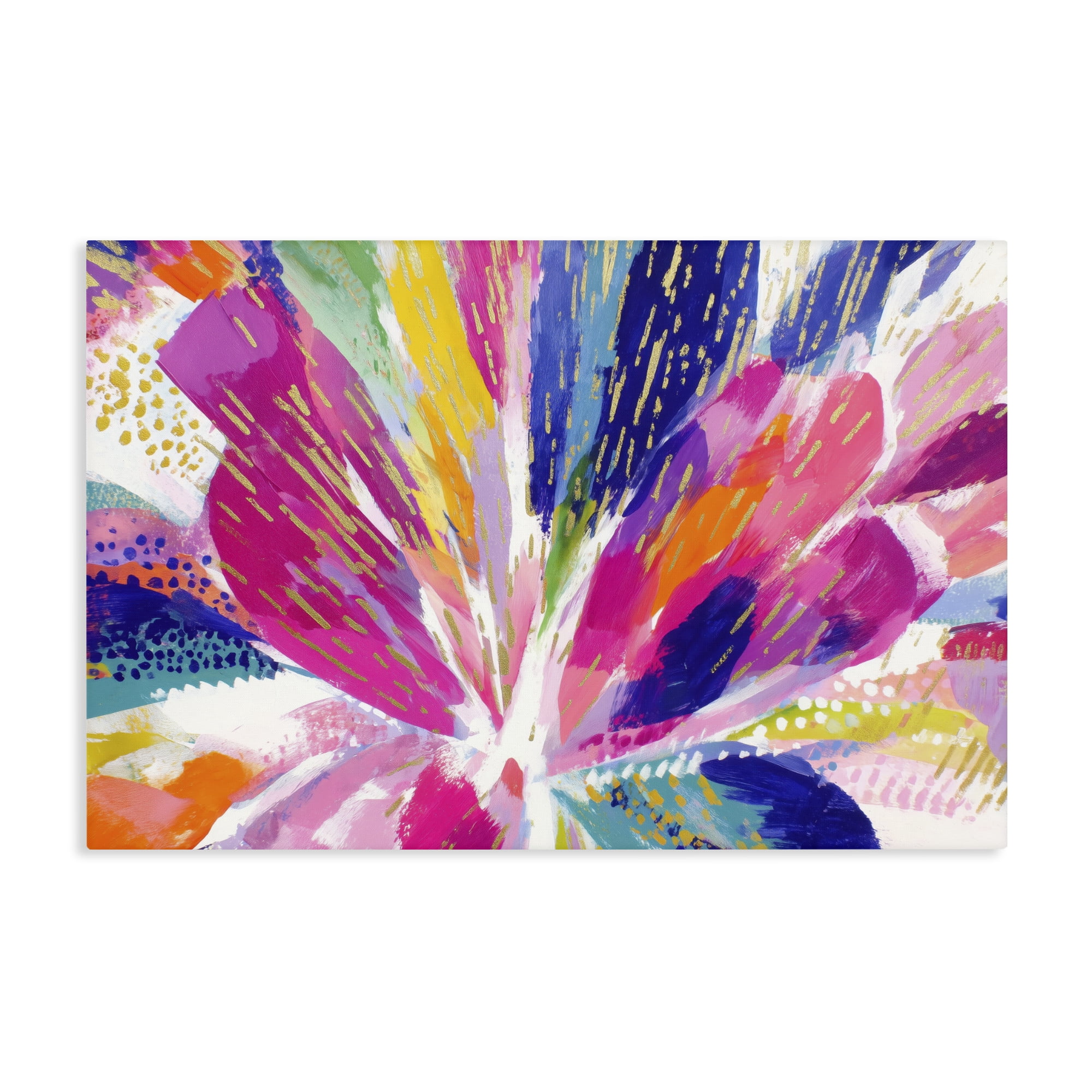 Stupell Industries Flower Burst in Vibrant Tones Canvas Wall Art, design by Chromatic Storm Studio