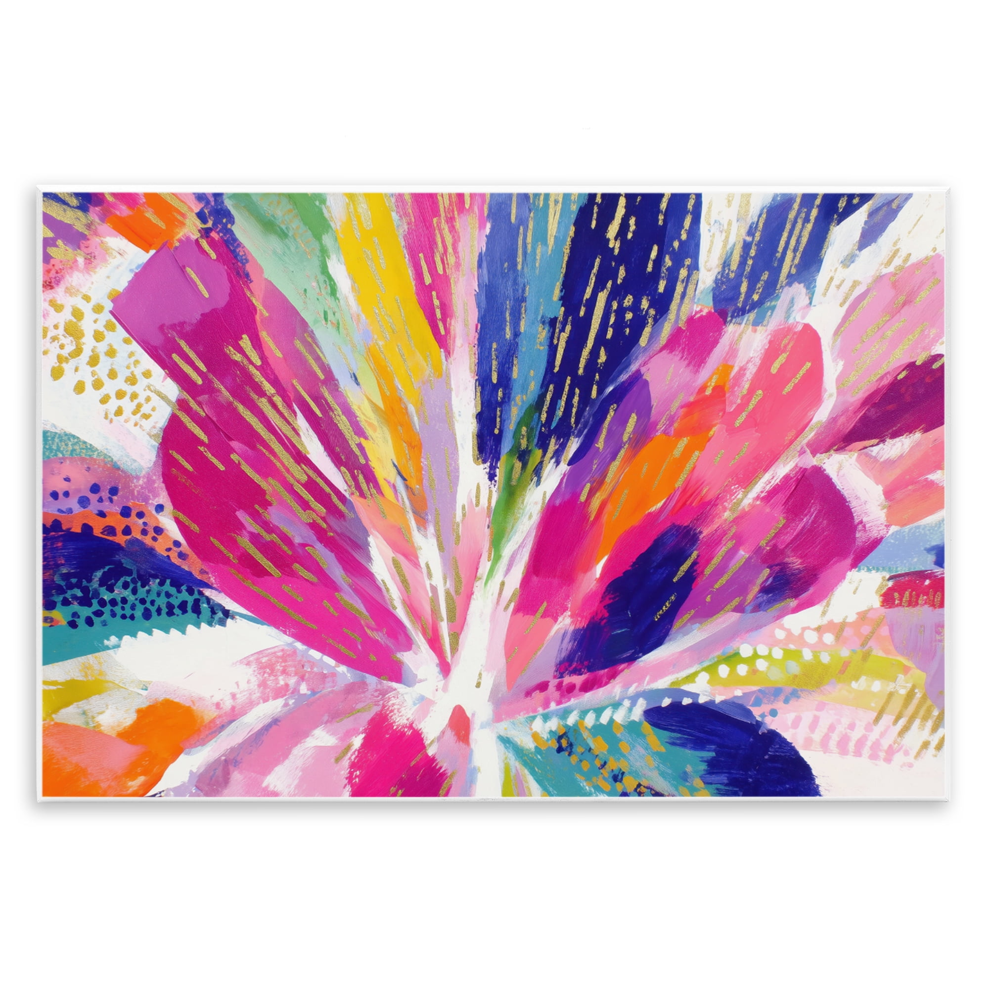 Stupell Industries Flower Burst in Vibrant Tones Wall Plaque Art, design by Chromatic Storm Studio
