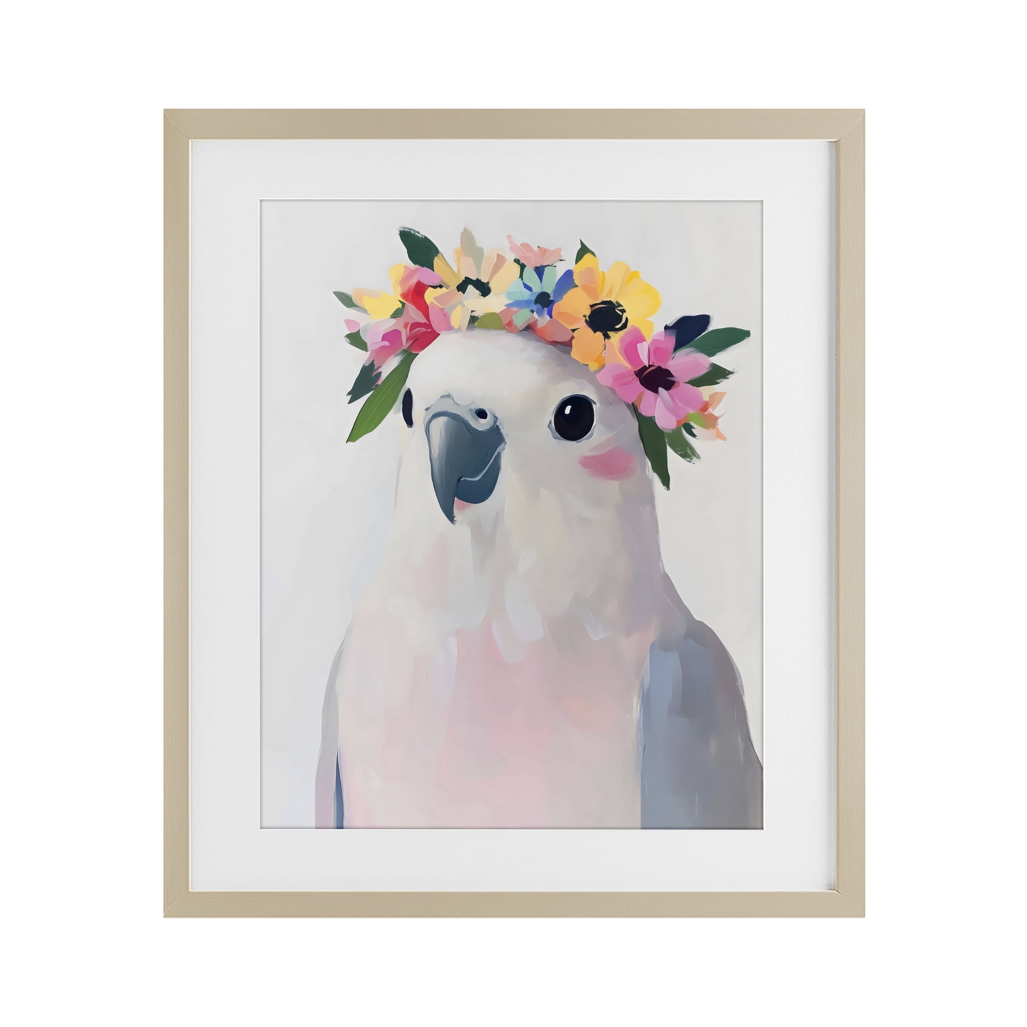 Stupell Industries Flower Crown Dove Birch Framed Print Under Glass, design by The Prints Vibe