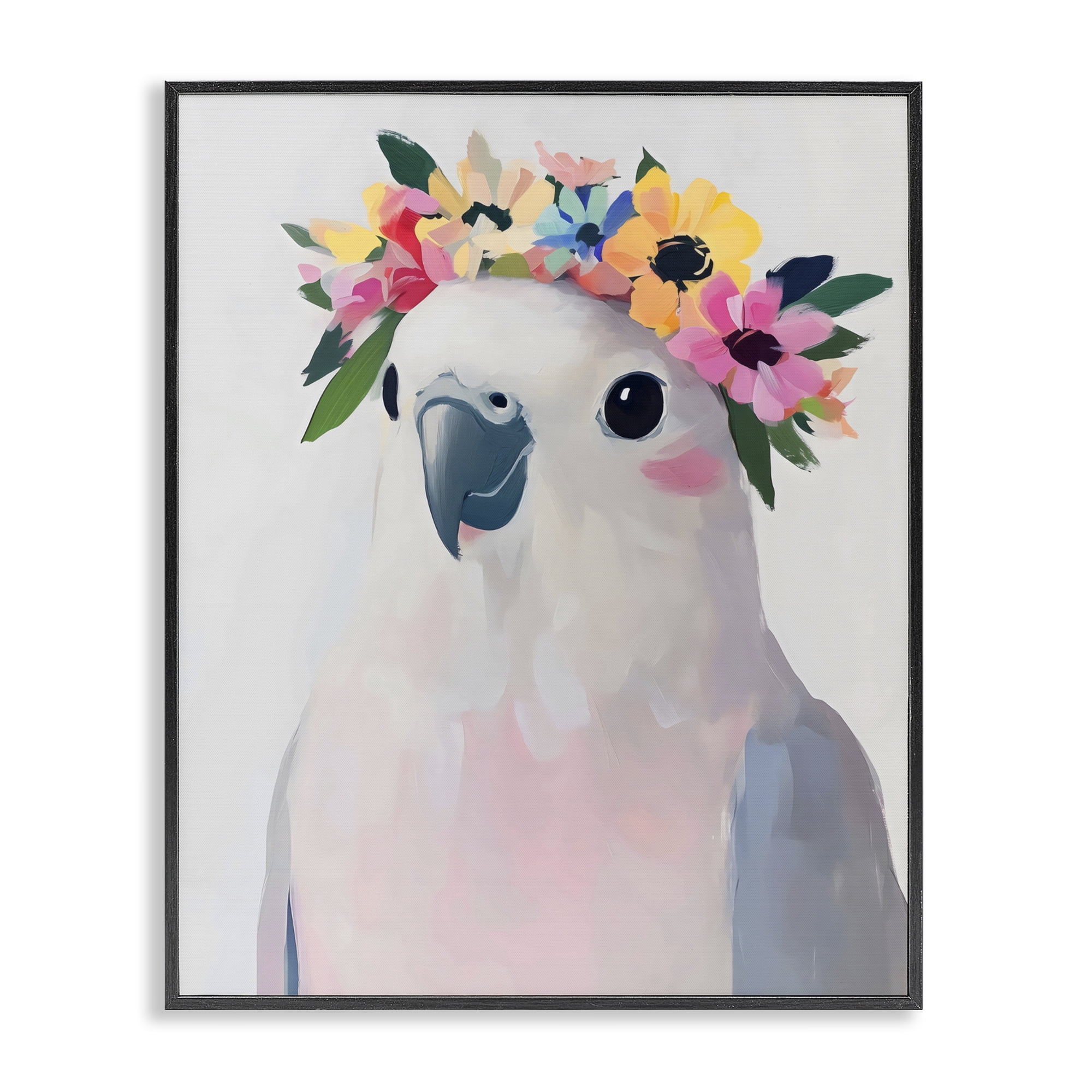 Stupell Industries Flower Crown Dove Black Framed Giclee Art, design by The Prints Vibe
