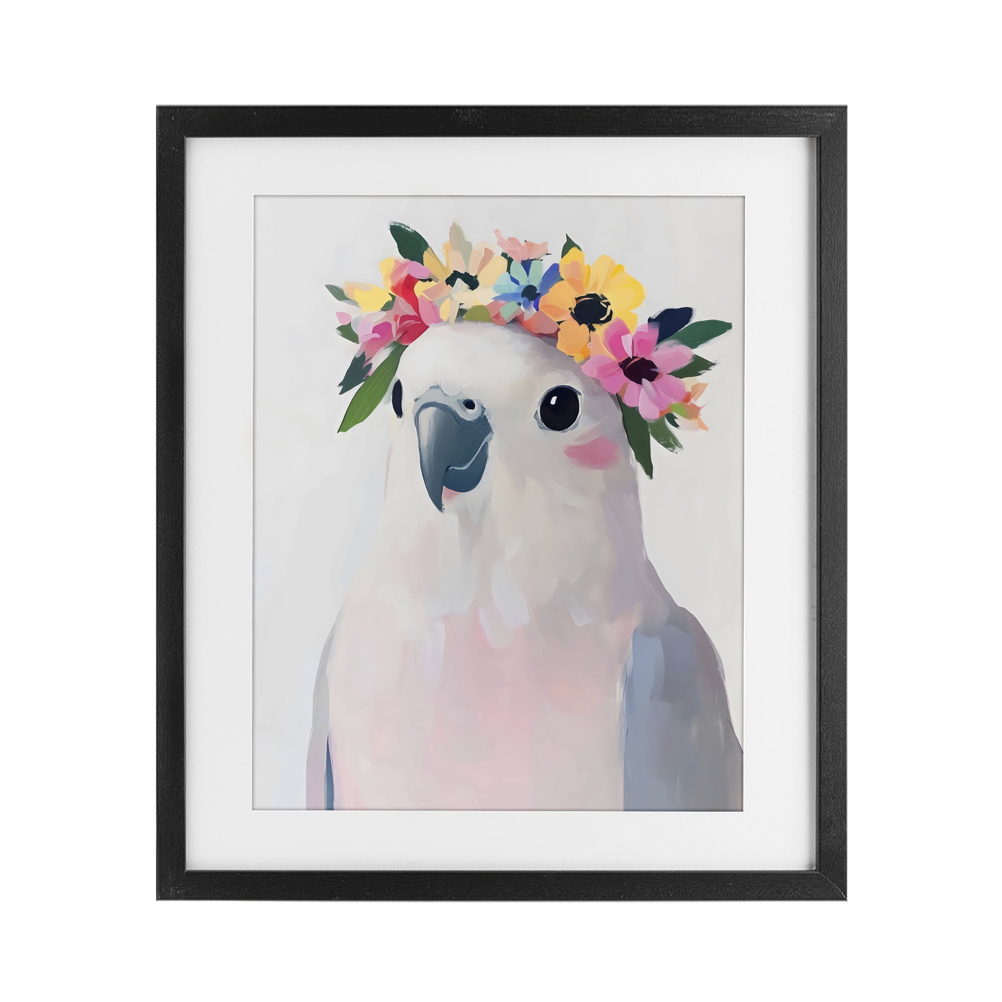 Stupell Industries Flower Crown Dove Black Framed Print Under Glass, design by The Prints Vibe