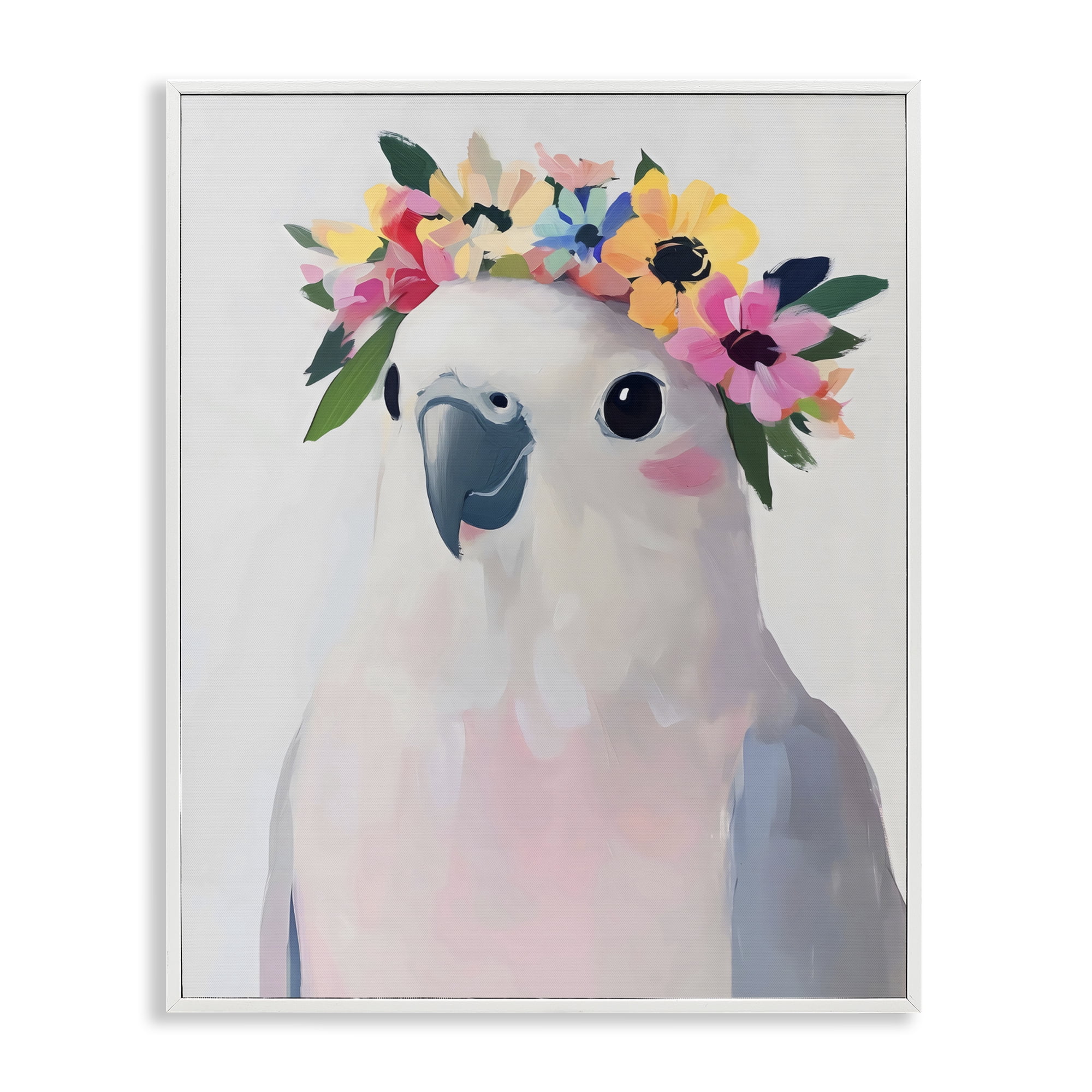 Stupell Industries Flower Crown Dove White Framed Giclee Art, design by The Prints Vibe