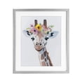 thumbnail image 1 of Stupell Industries Eclectic Flower Crown Giraffe Gray Framed Print Under Glass, 13 x 16, by The Prints Vibe, 1 of 8