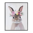 thumbnail image 1 of Stupell Industries Cottage Flower Crown Rabbit Black Framed Giclee Art, 11 x 14, by The Prints Vibe, 1 of 8
