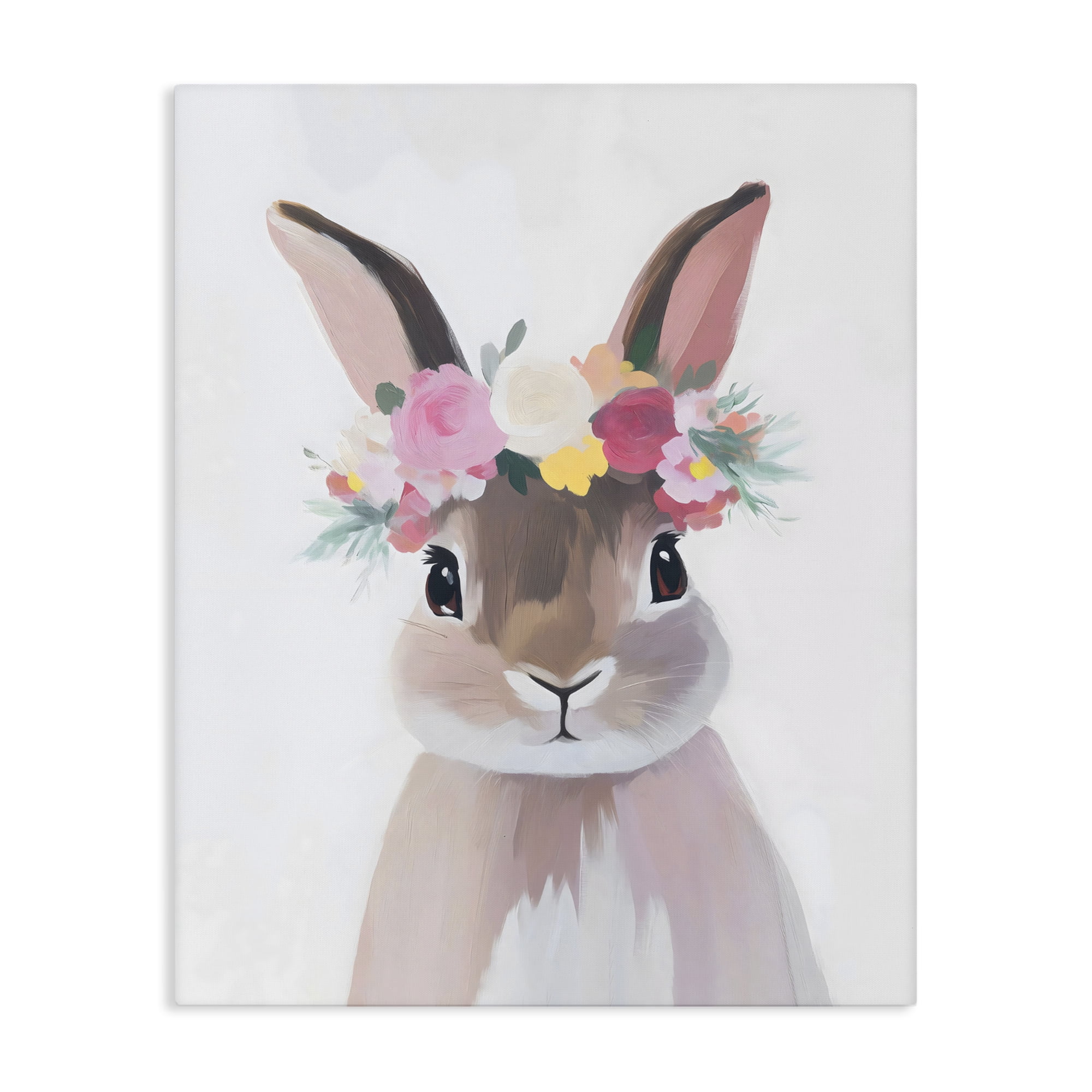 Stupell Industries Flower Crown Rabbit Canvas Wall Art, design by The Prints Vibe