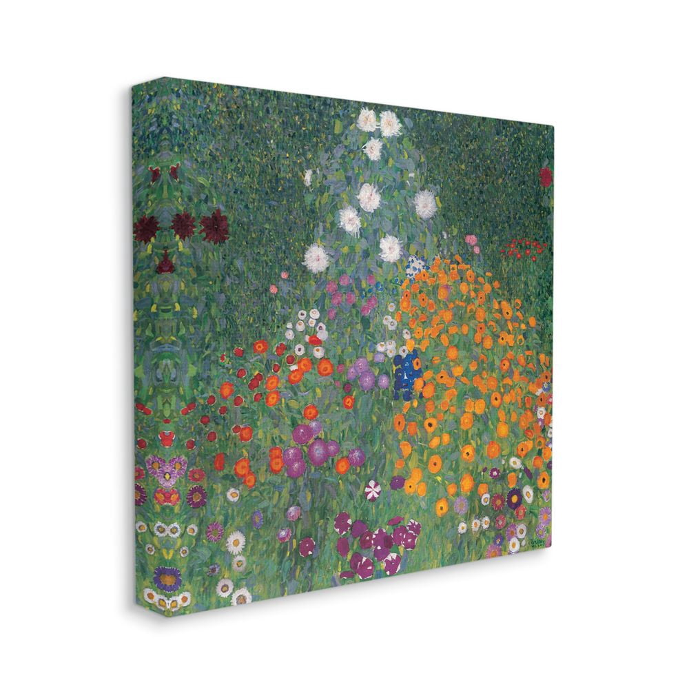 Stupell Industries Flower Field Orange Purple Red Painting Canvas Wall Art by Gustav Kilimt