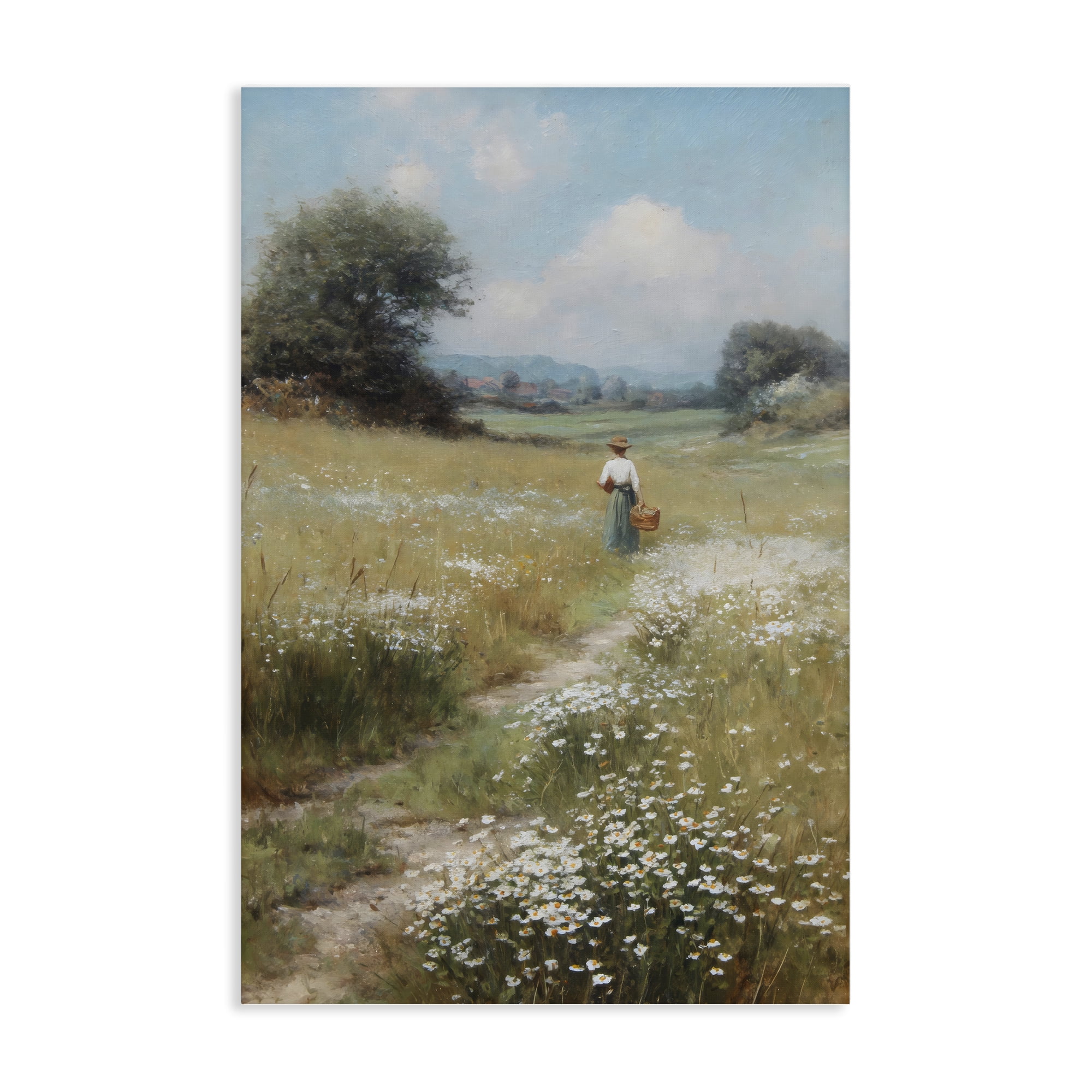 Stupell Industries Flower Gazing in Summer Meadow Canvas Wall Art, design by Petal Prints Design