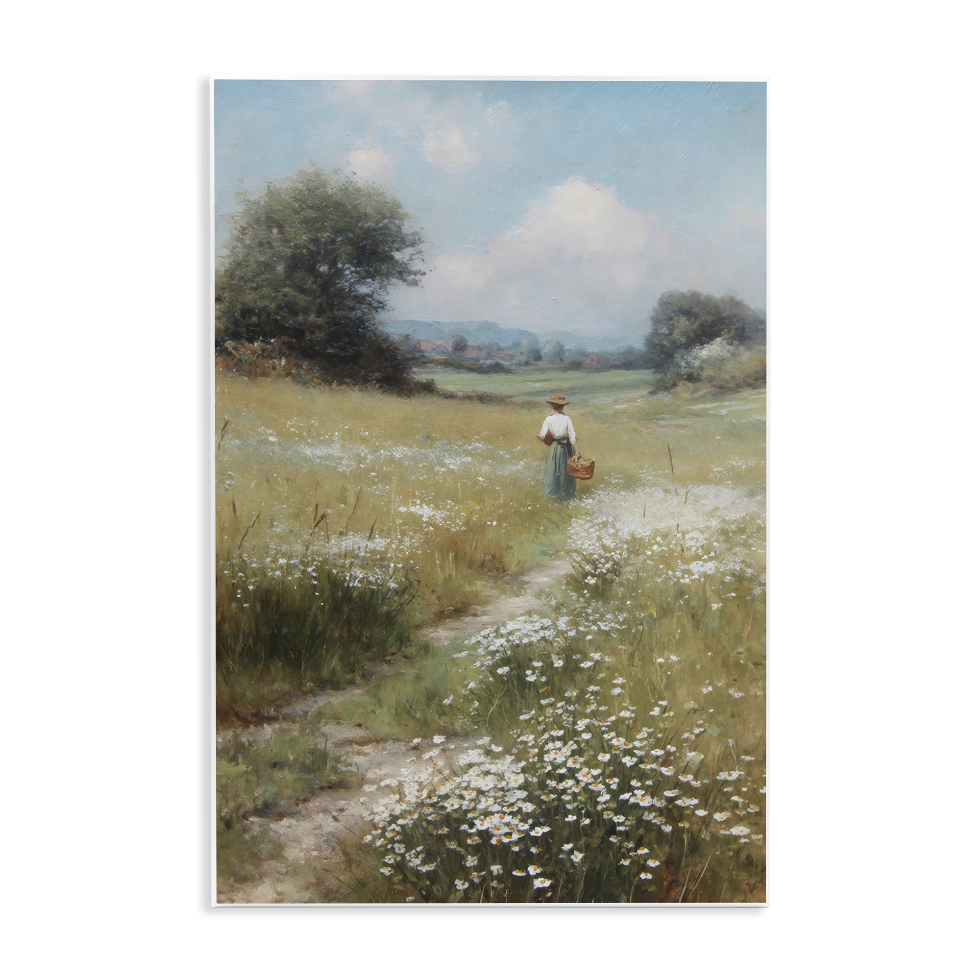Stupell Industries Flower Gazing in Summer Meadow Wall Plaque Art, design by Petal Prints Design