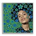 thumbnail image 1 of Stupell Industries Flower Girl Retro Blue & Green Botanical & Floral Painting Gray Framed Art Print Wall Art, 1 of 7
