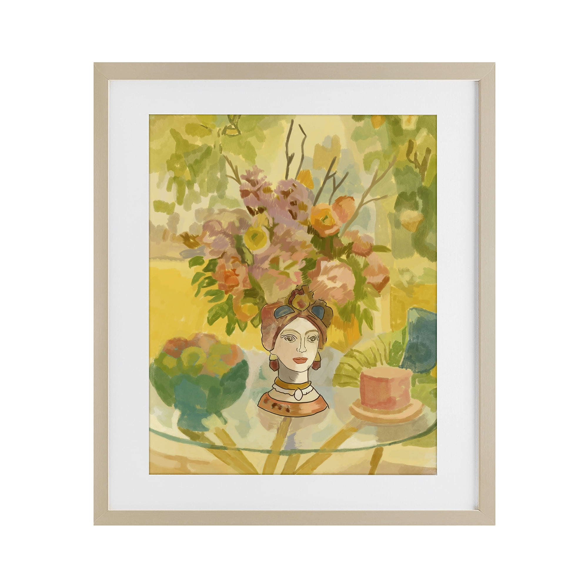 Stupell Industries Flower Head Vase Birch Framed Print Under Glass, design by Amelia Noyes