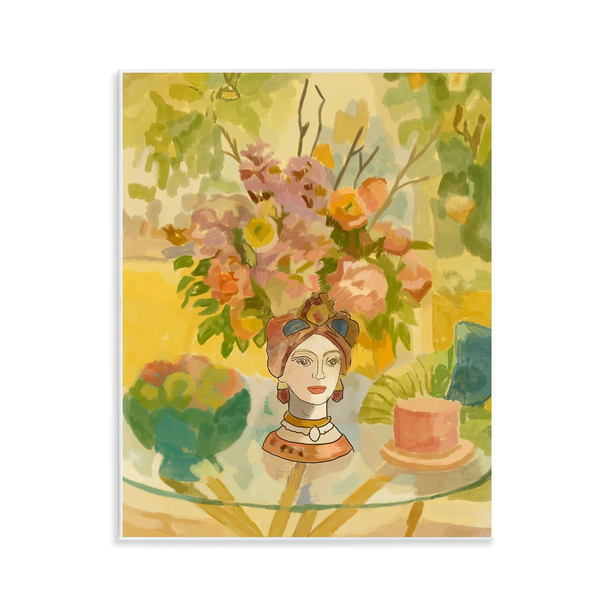 Stupell Industries Flower Head Vase Wall Plaque Art, design by Amelia Noyes