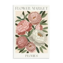 Stupell Industries Flower Market Peonies Wall Plaque Art design by Courtney Haley, 15 x 10