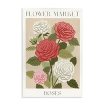 Stupell Industries Flower Market Roses Wall Plaque Art design by Courtney Haley, 15 x 10