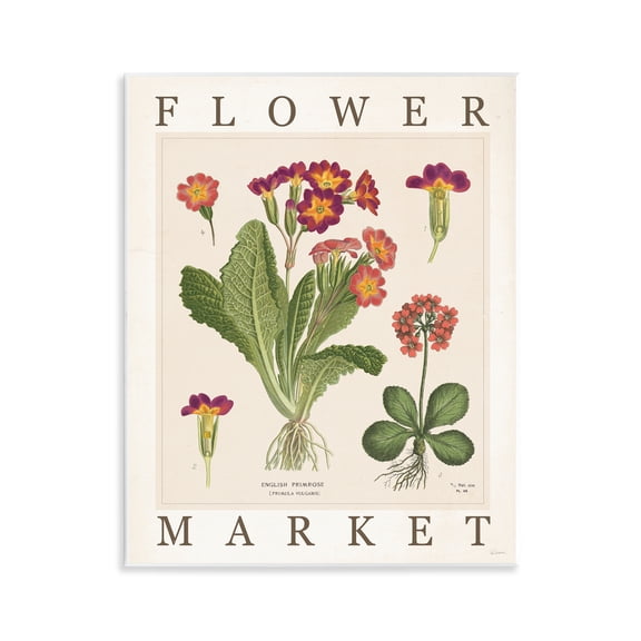 Stupell Industries Flower Market with Red Blooms Floral Painting Unframed Art Print Wall Art, 11 x 14