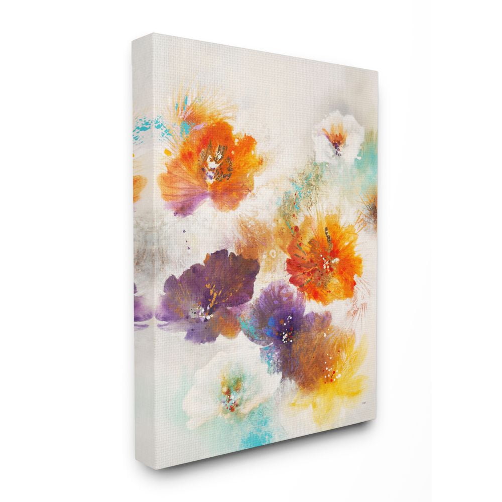 Stupell Industries Flower Marks Abstract Painting Canvas Wall Art by Third and Wall