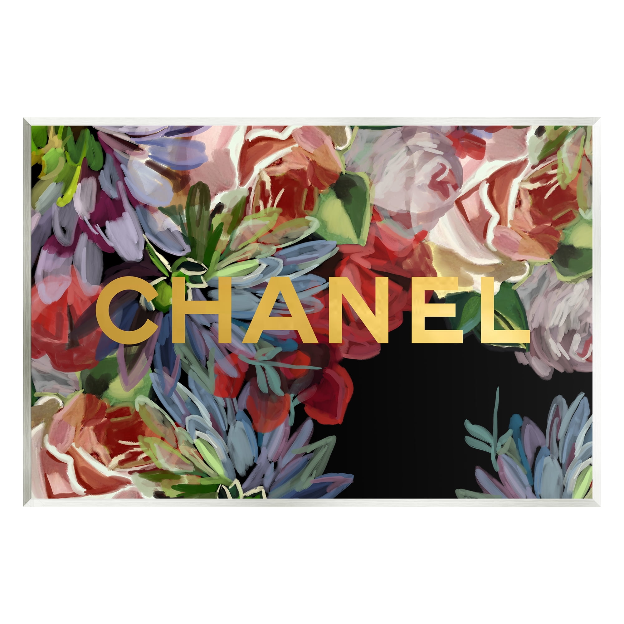 Stupell Industries Flower Patterned Glam Brand Botanical & Floral Painting Unframed Art Print Wall Art, 15 x 10
