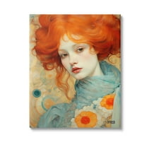 Stupell Industries Flower Patterned Woman Botanical & Floral Painting Gallery Wrapped Canvas Art Print Wall Art, 16 x 20