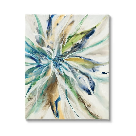 Stupell Industries Flower Petals Abstraction Abstract Painting Gallery Wrapped Canvas Print Wall Art