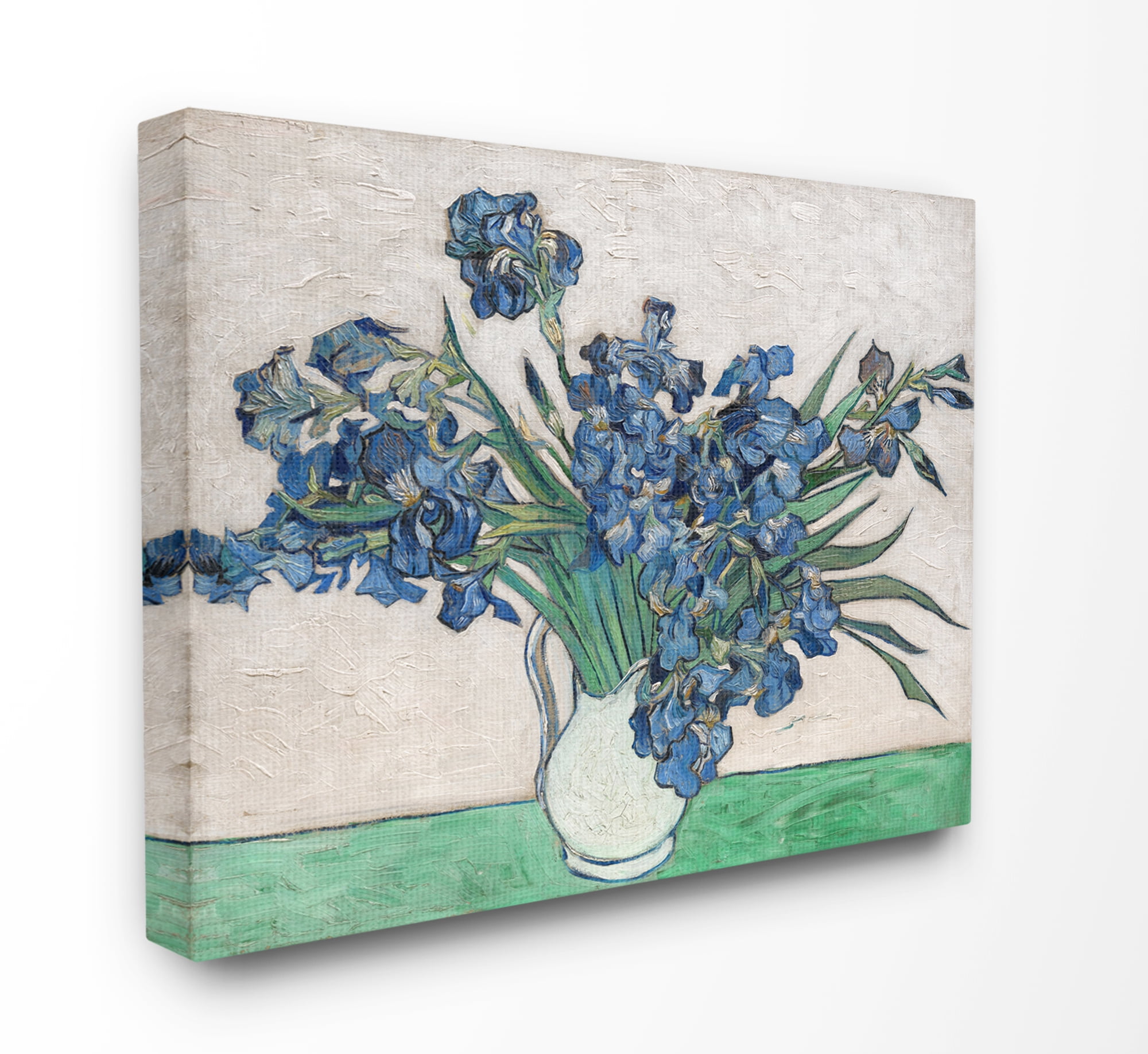 Stupell Industries Flower Pot Blue Green Van Gogh Classical Painting Canvas Wall Art by Vincent Van Gogh, 16" x 20", Canvas