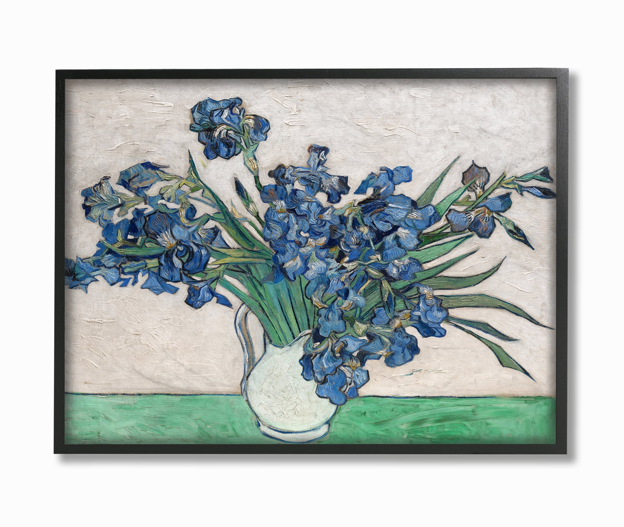 Stupell Industries Flower Pot Blue Green Van Gogh Classical Painting Framed Wall Art by Vincent Van Gogh