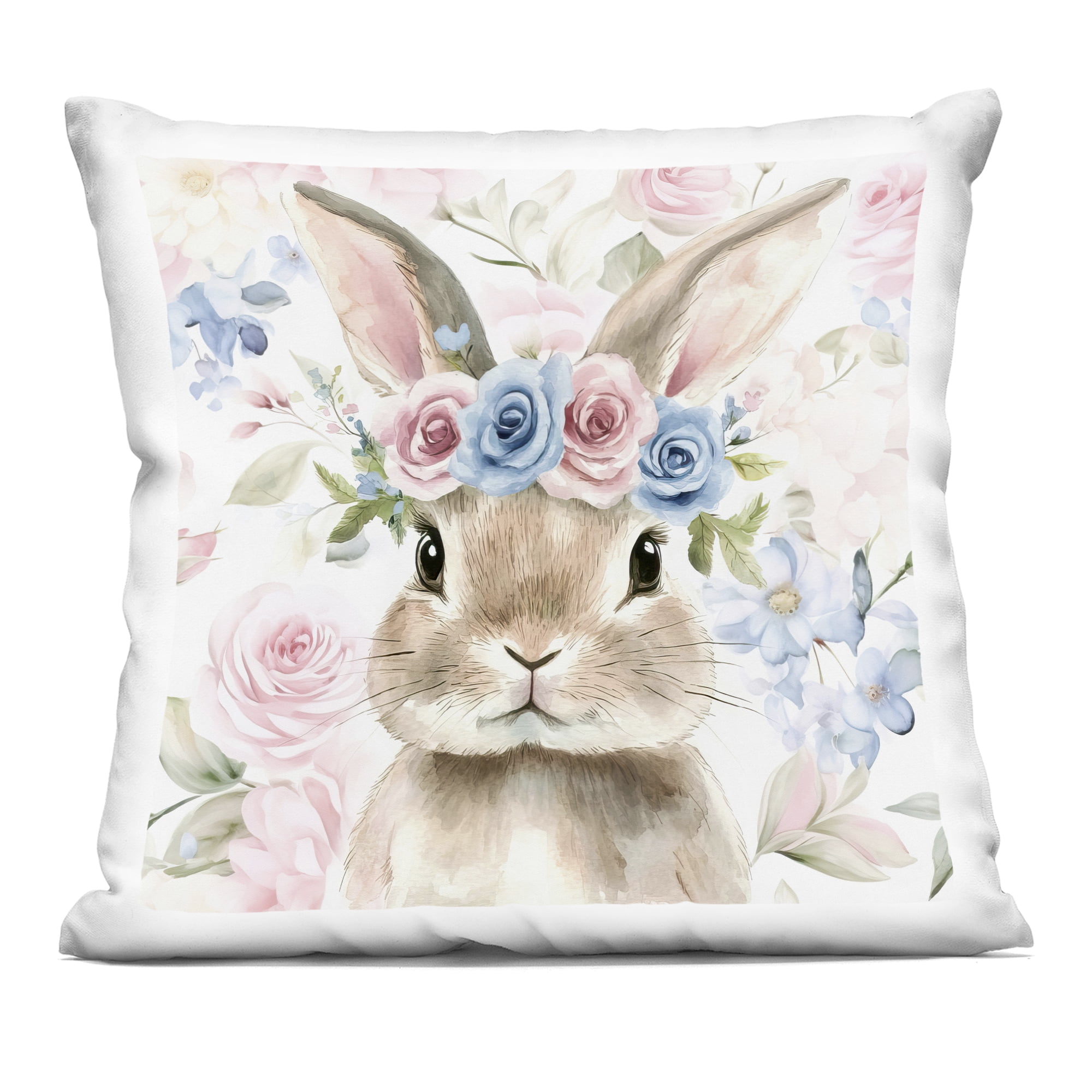 Stupell Industries Flower Power Bunny Decorative Printed Throw Pillow, design by Tina LeCour