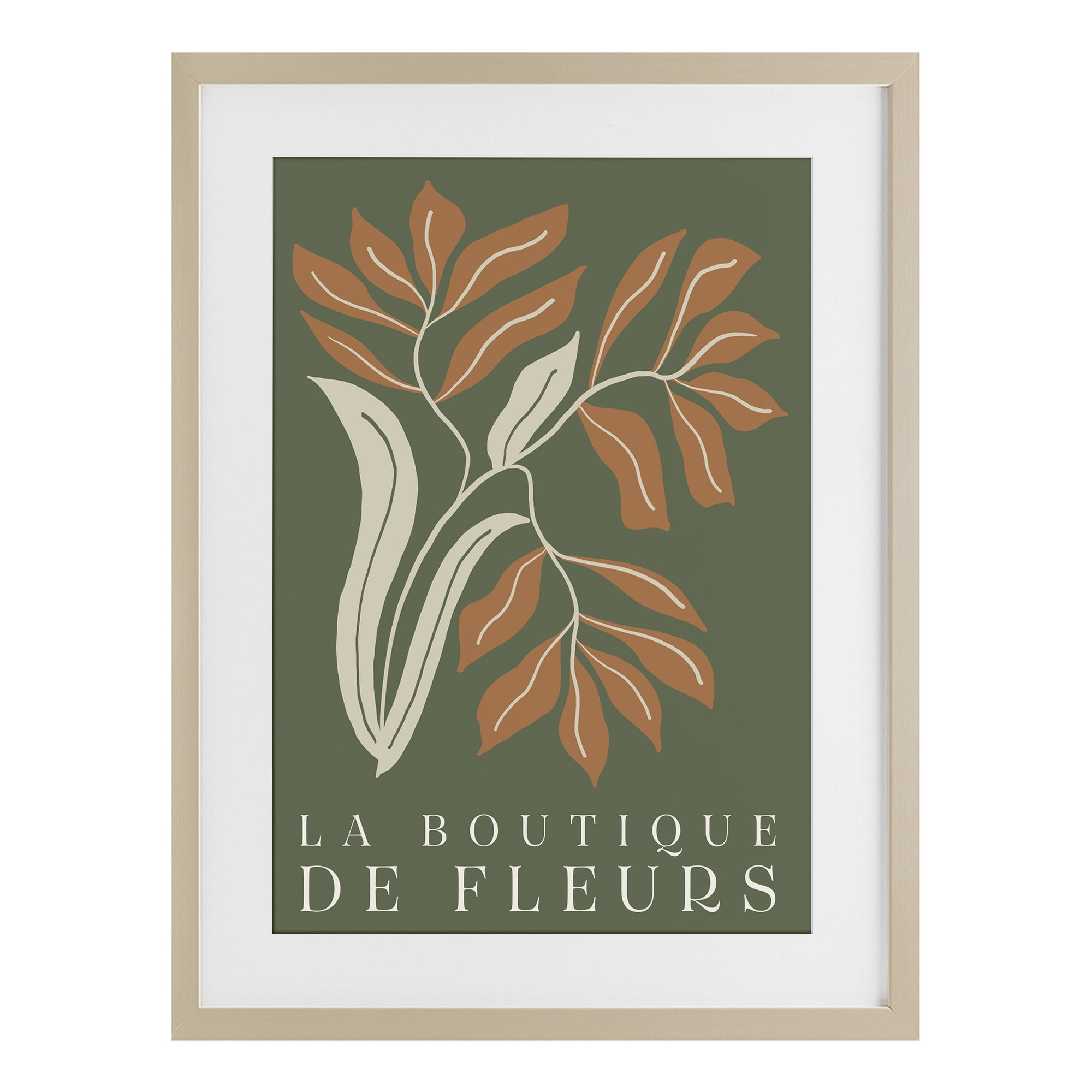 Stupell Industries Flower Shop Midcentury Minimal Birch Framed Print Under Glass, design by Emily Navas