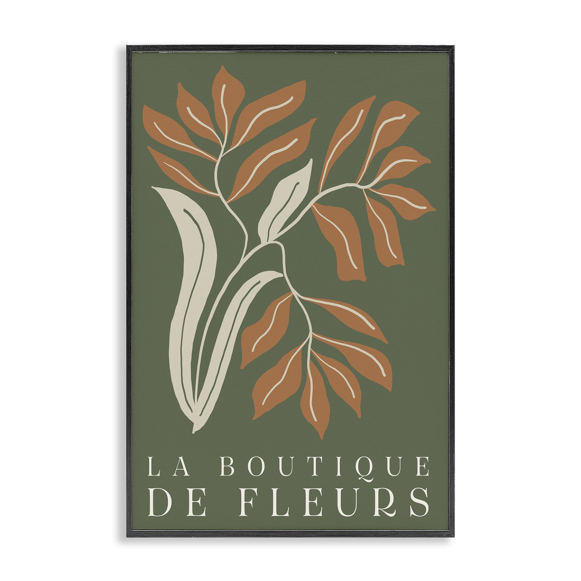 Stupell Industries Flower Shop Midcentury Minimal Black Framed Giclee Art, design by Emily Navas