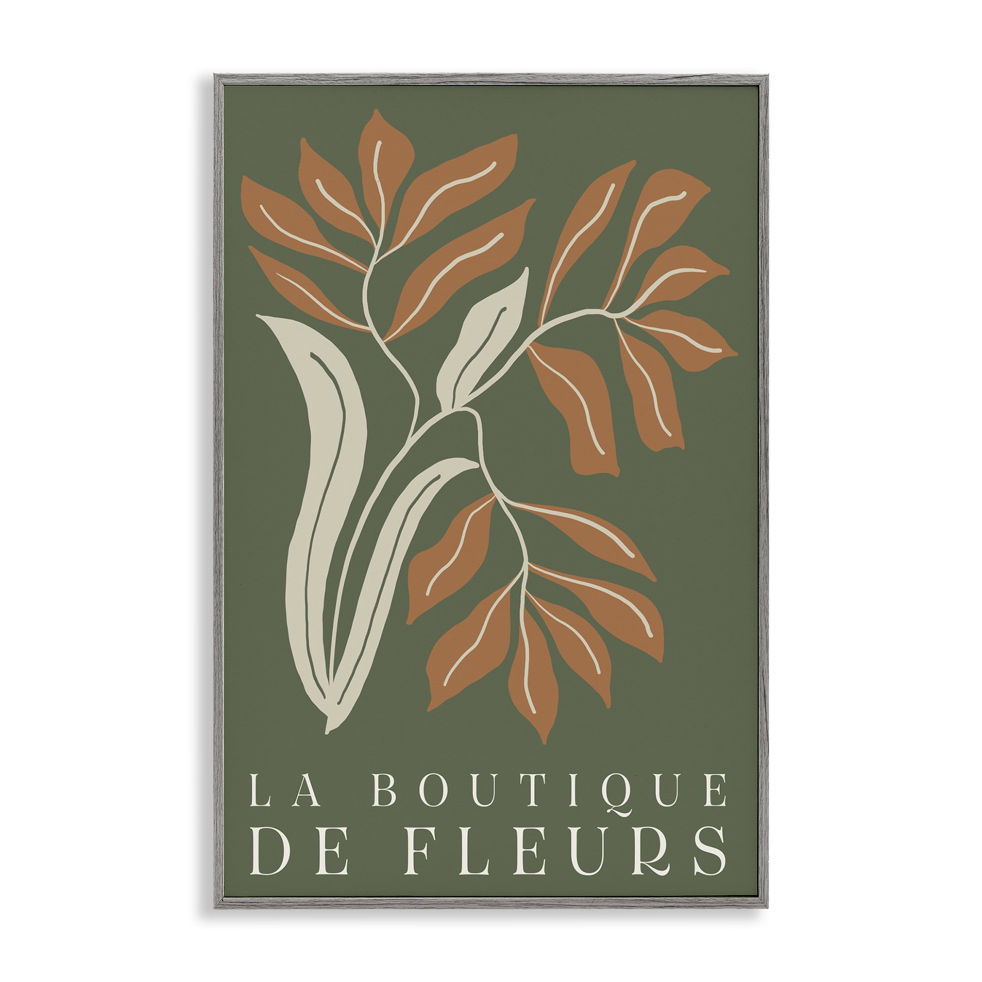Stupell Industries Flower Shop Midcentury Minimal Gray Framed Giclee Art, design by Emily Navas