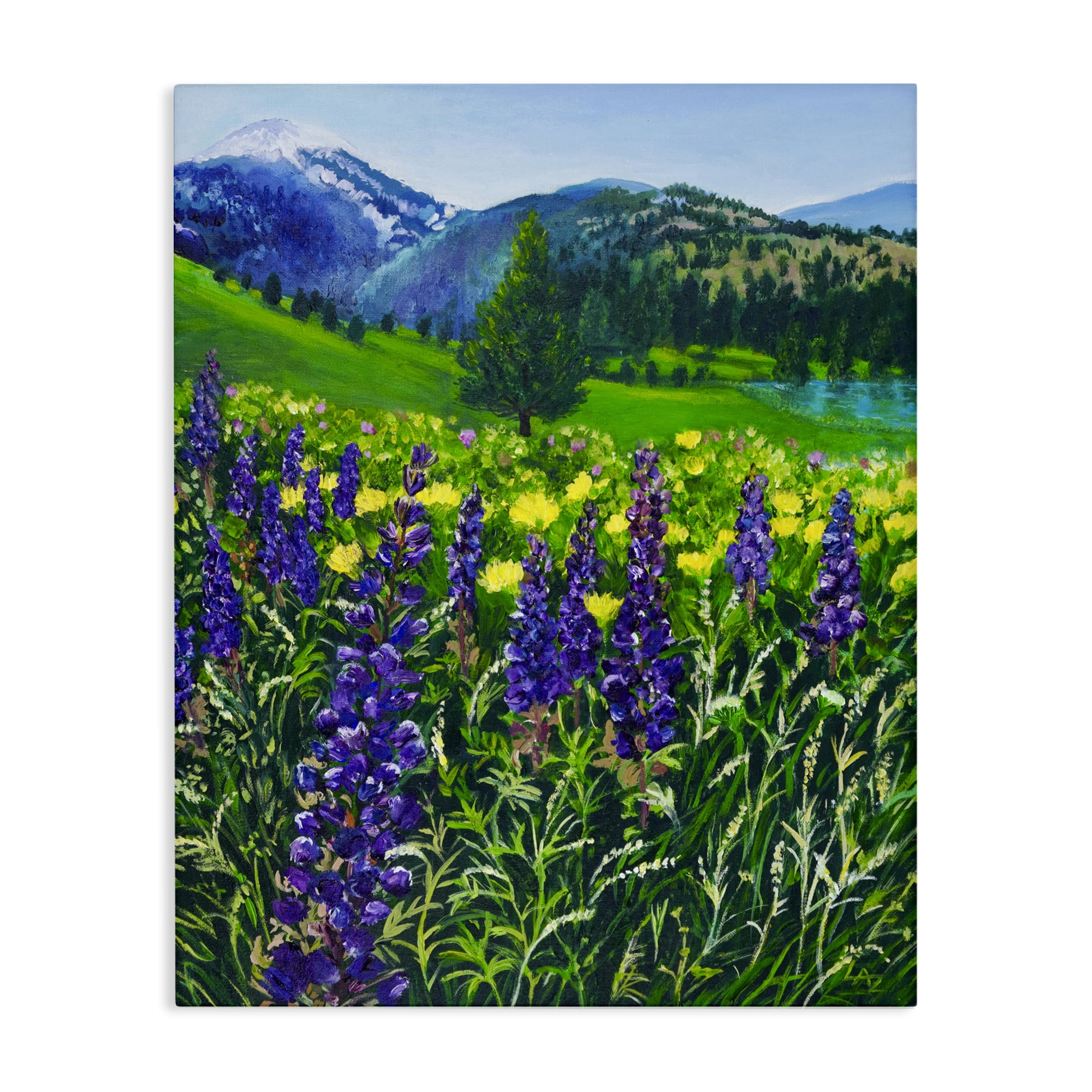 Stupell Industries Flower Speckled Valley Canvas Wall Art, design by Lee Ann Zirbes
