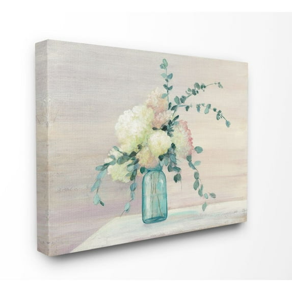 Stupell Industries Flower Still Life Purple Pink Green Painting Canvas Wall Art by Julia Purinton