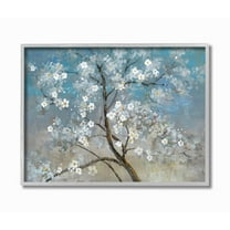Stupell Industries Flower Tree Blooms Blue Painting Framed Wall Art by Main Line Studio