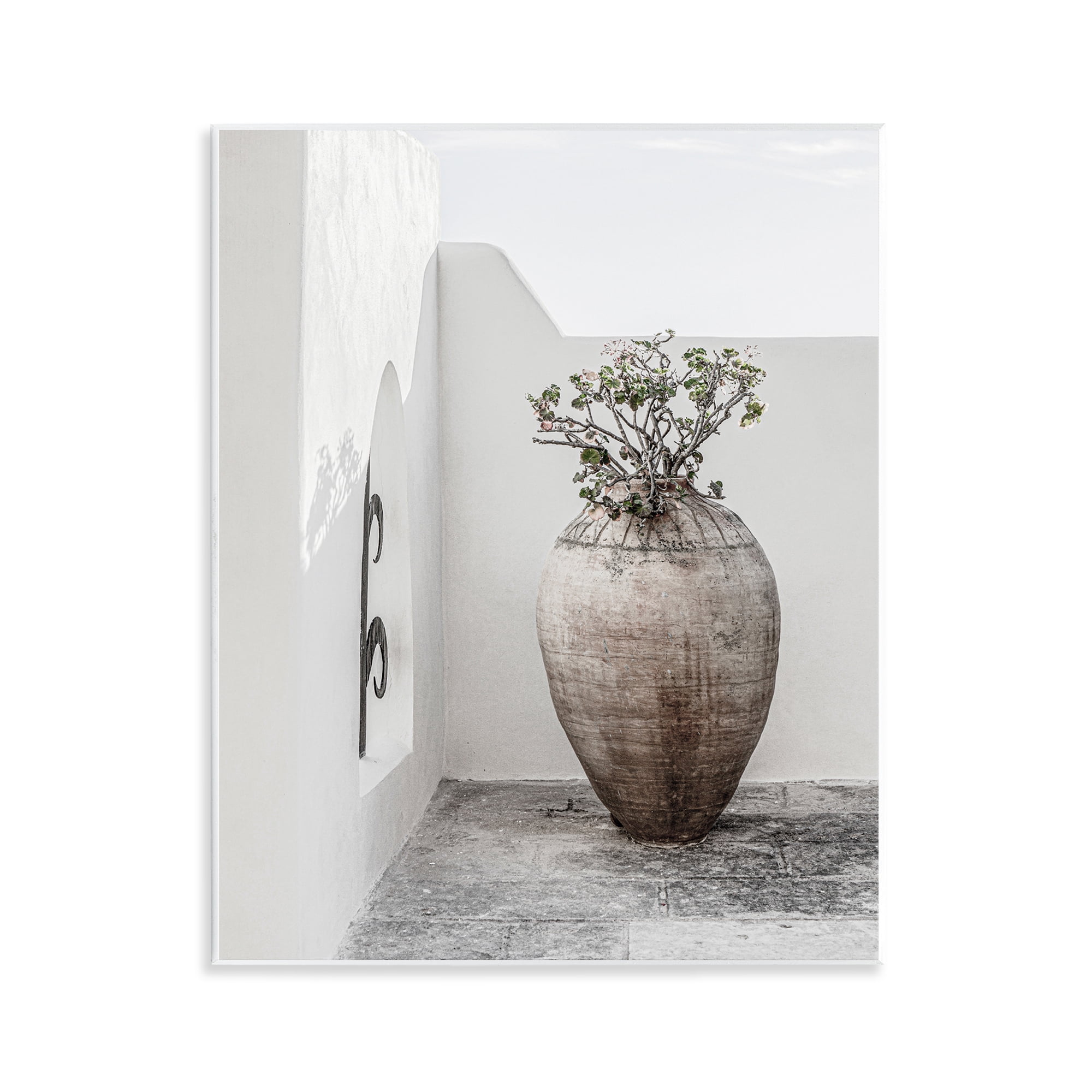 Stupell Industries Flower Vase with Architecture Buildings & Architecture Photography Unframed Art Print Wall Art, 11 x 14