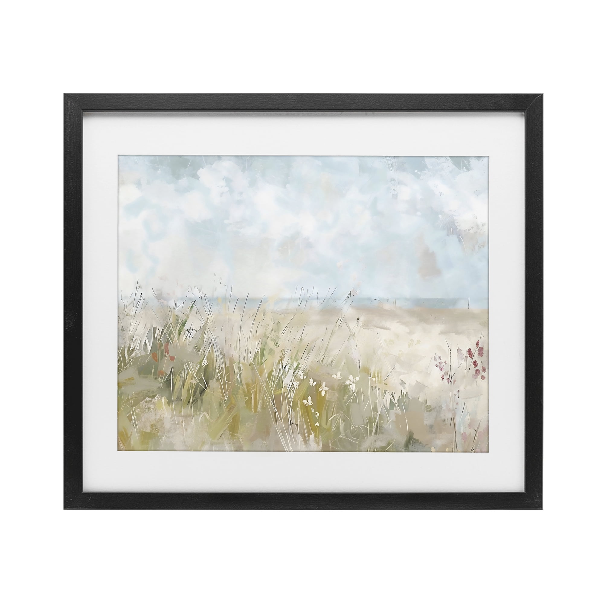 Stupell Industries Flowers By The Ocean Black Framed Print Under Glass, design by Creative Studio