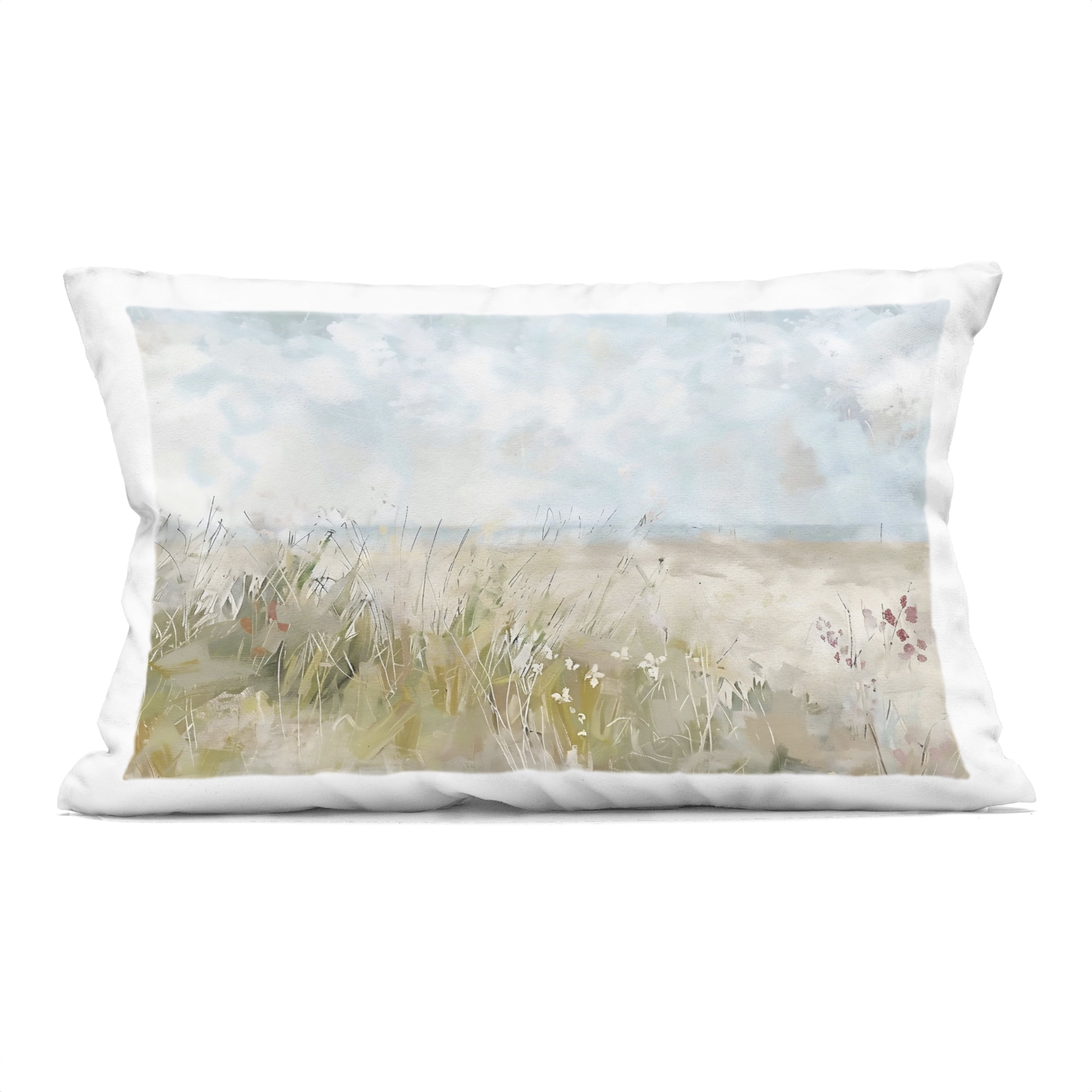 Stupell Industries Flowers By The Ocean Decorative Printed Throw Pillow, design by Creative Studio, 14 x 7 x 20